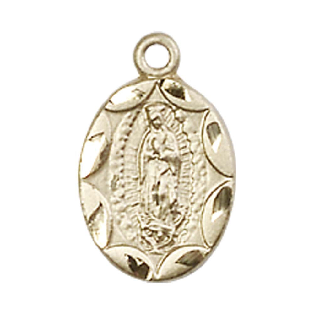 14kt Gold Our Lady of Guadalupe Pendant - 0301FKT