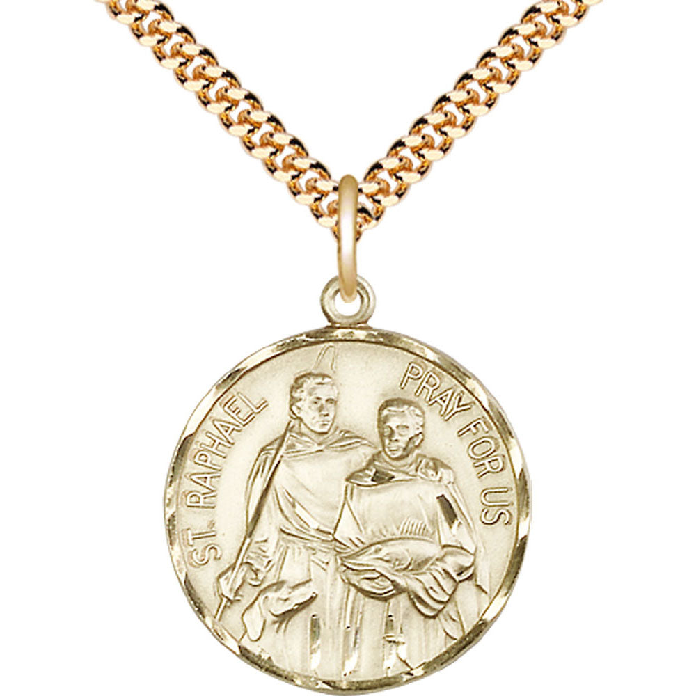 Gold Filled Saint Raphael Pendant - 0409GF