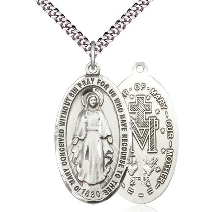Sterling Silver Miraculous Pendant - 0453SS