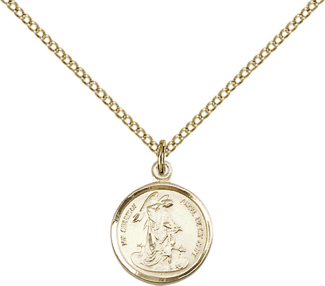Gold Filled Guardian Angel Pendant - 0601EGF