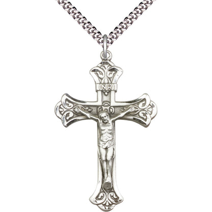 Sterling Silver Crucifix Pendant - 0642SS