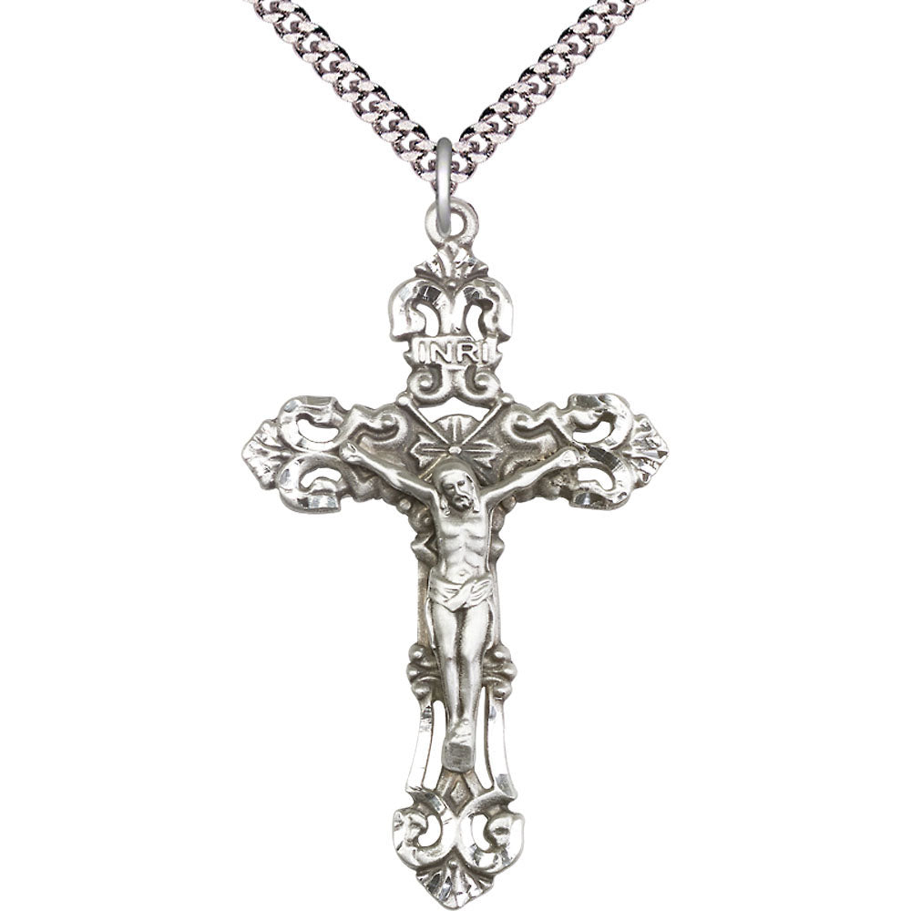 Sterling Silver Crucifix Pendant - 0648SS