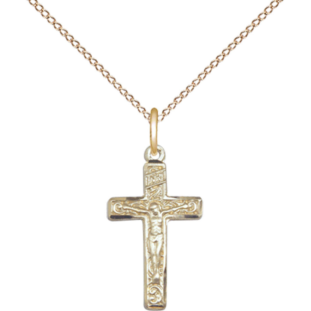 Gold Filled Crucifix Pendant - 0672GF