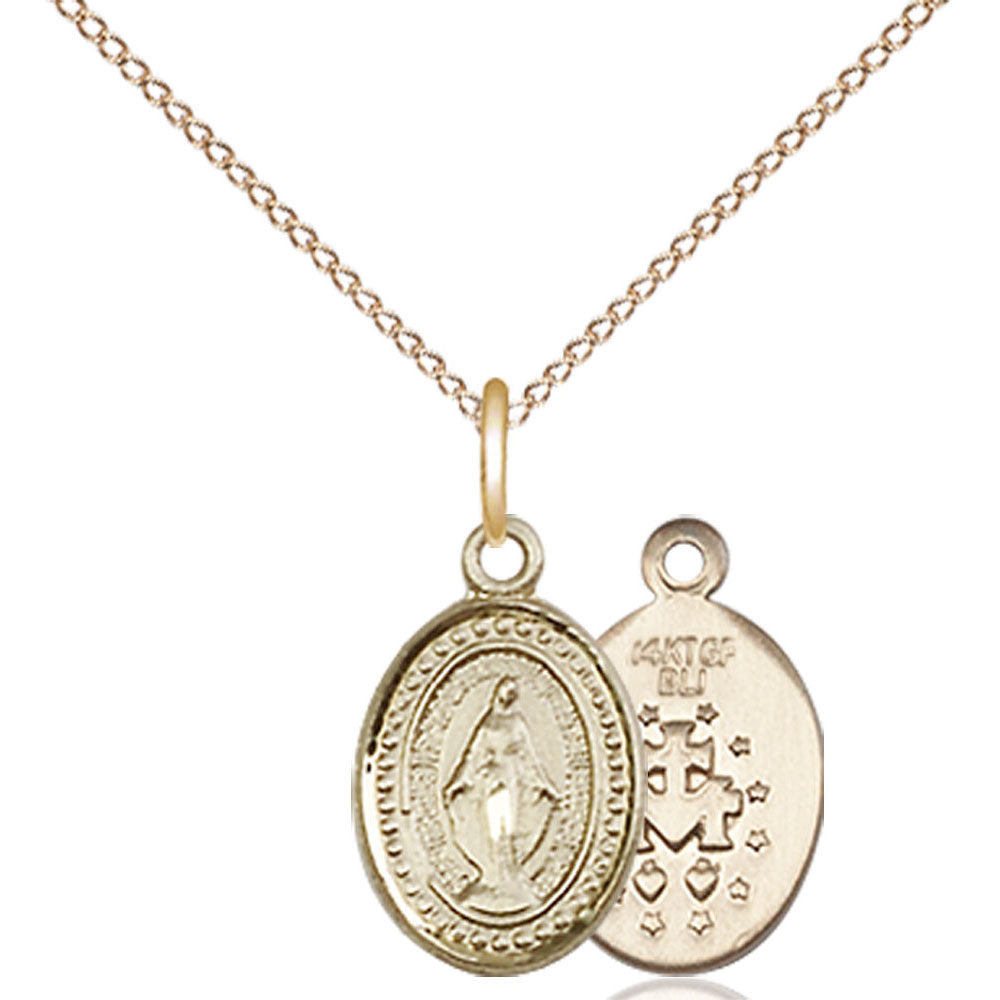 Gold Filled Miraculous Pendant - 0700GF