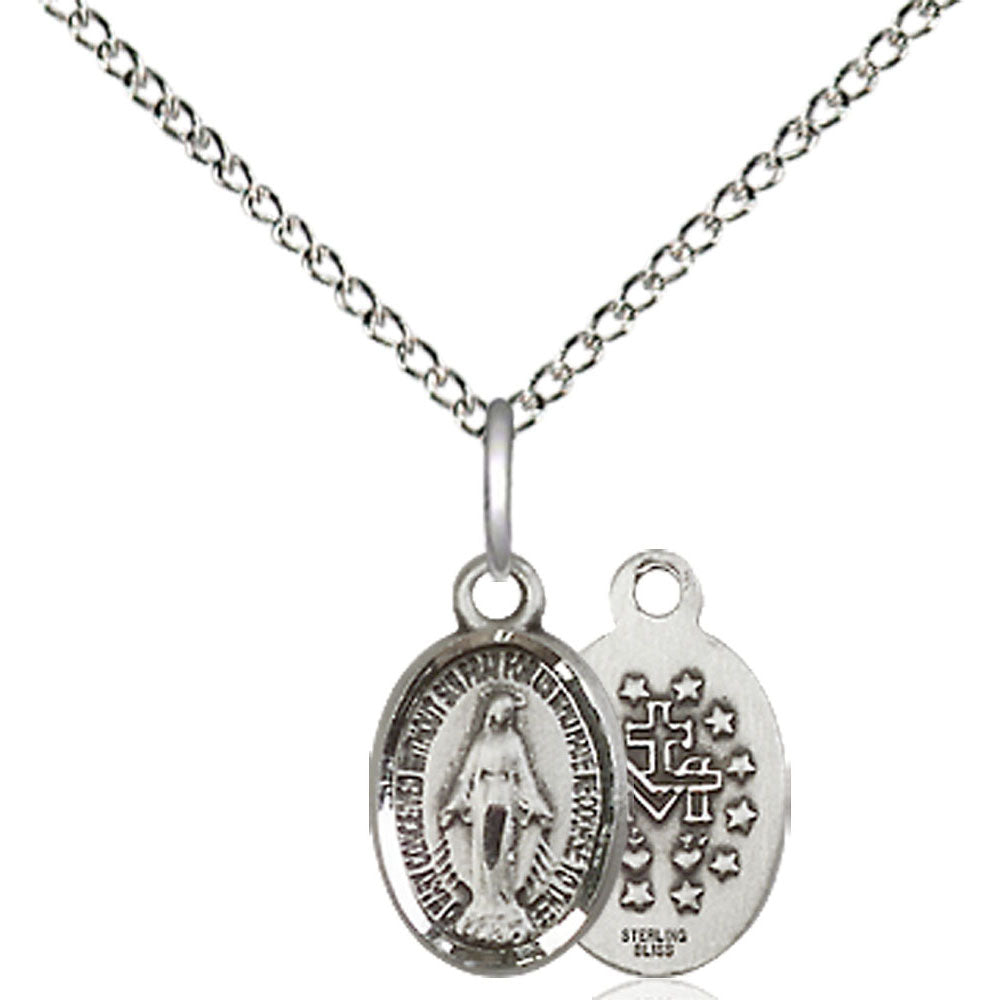 Sterling Silver Miraculous Pendant - 0702MSS