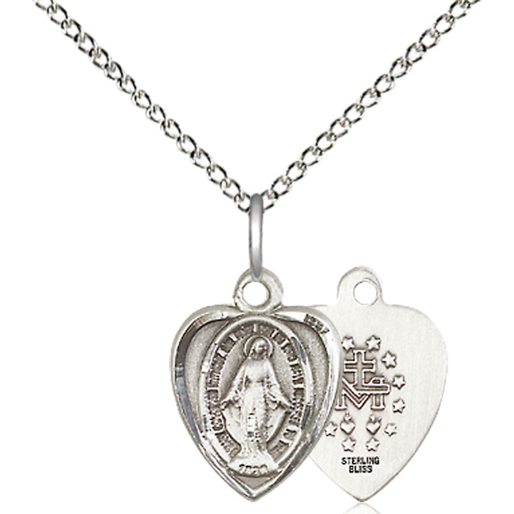 Sterling Silver Miraculous Pendant - 0706MSS