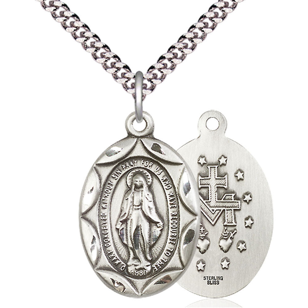 Sterling Silver Miraculous Pendant - 0801MSS