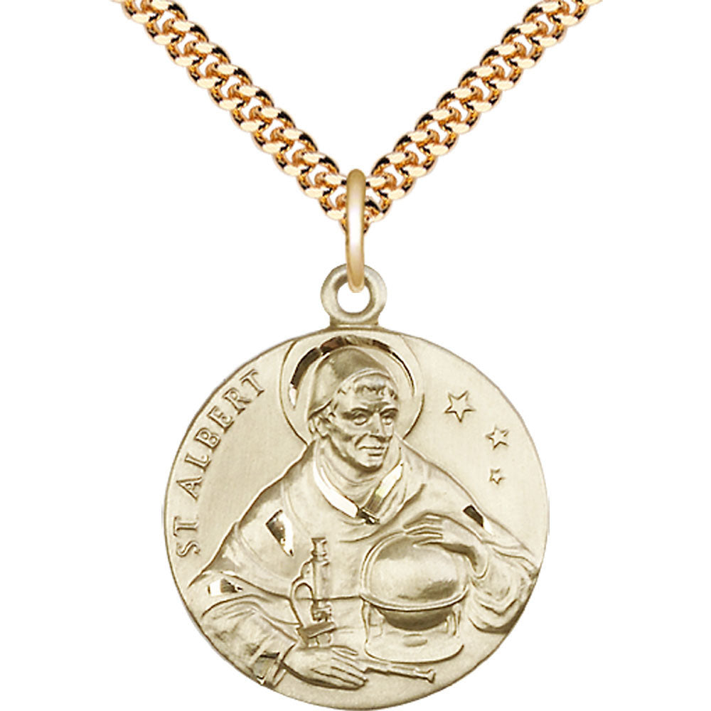Gold Filled Saint Albert the Great Pendant - 0832GF