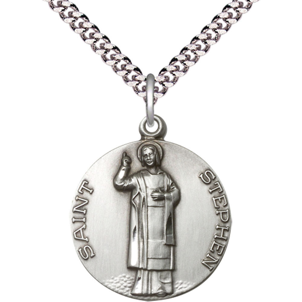 Sterling Silver Saint Stephen Pendant - 0914SS