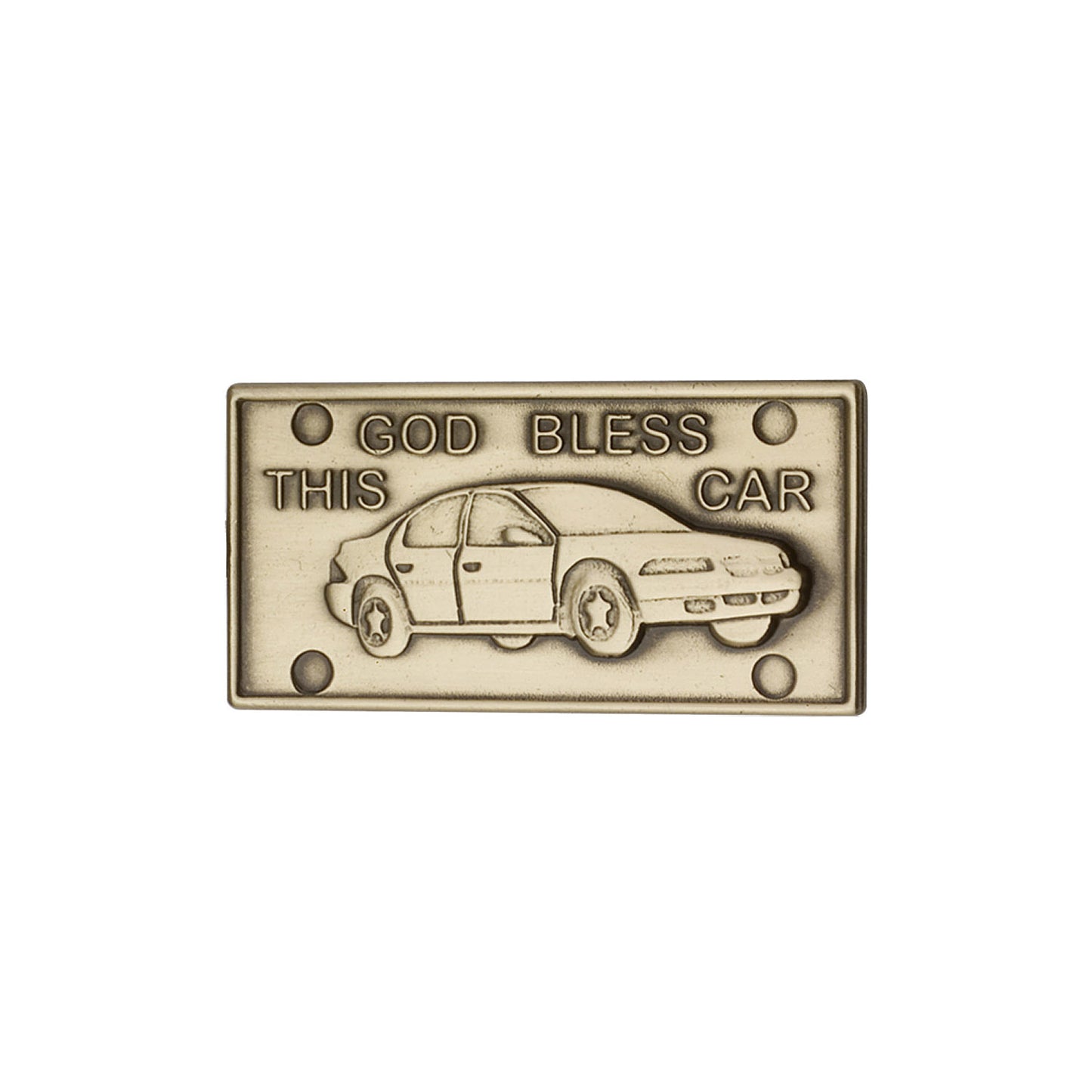 Antique Gold God Bless This Car Visor Clip - 1076VG