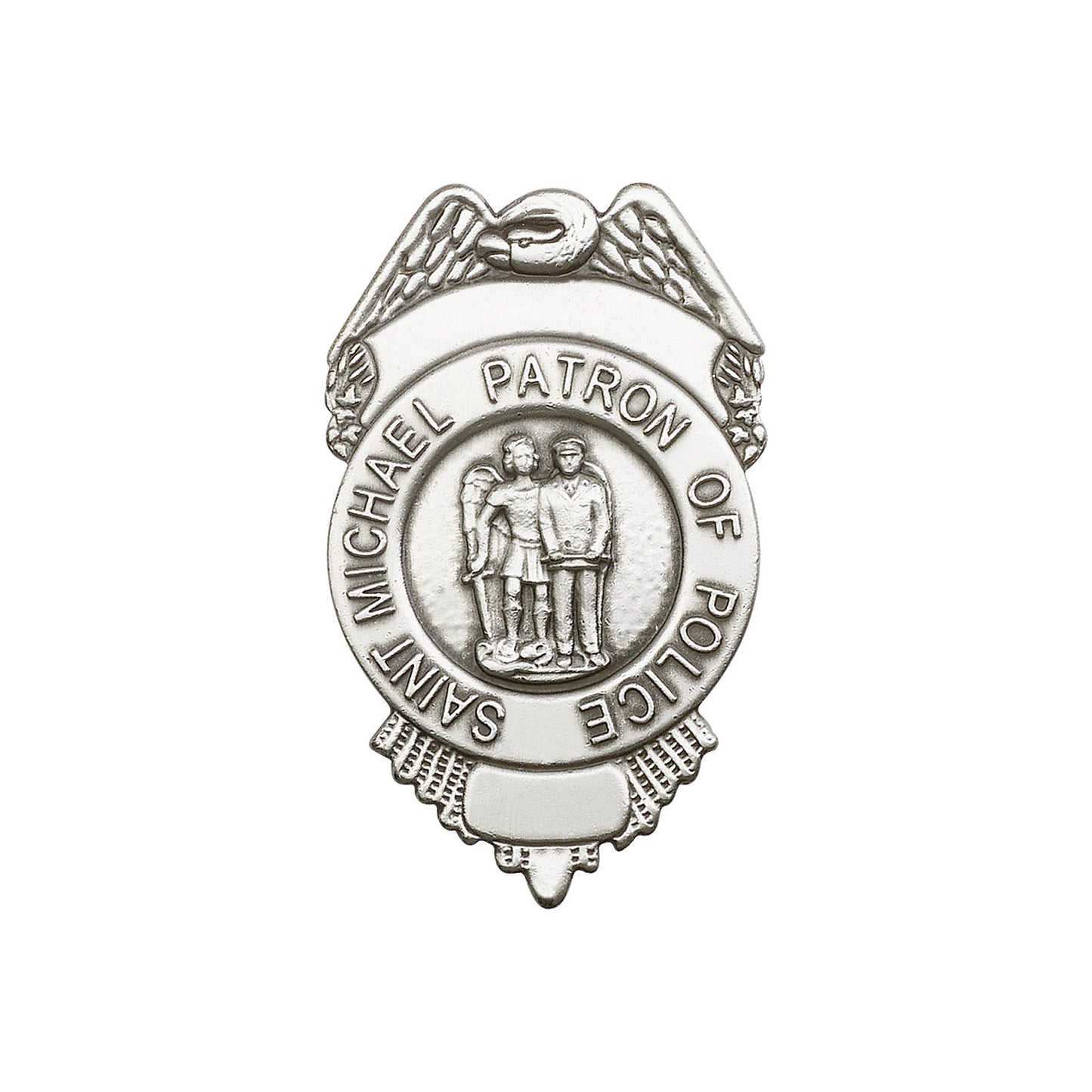 Antique Silver St. Michael / Police Visor Clip - 1092V