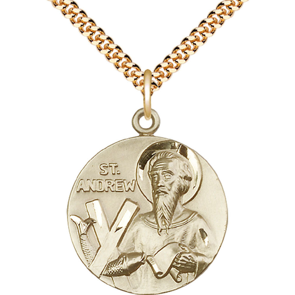 Gold Filled Saint Andrew Pendant - 1552GF