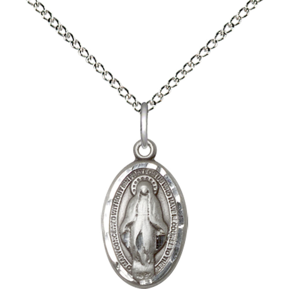 Sterling Silver Miraculous Pendant - 1609SS