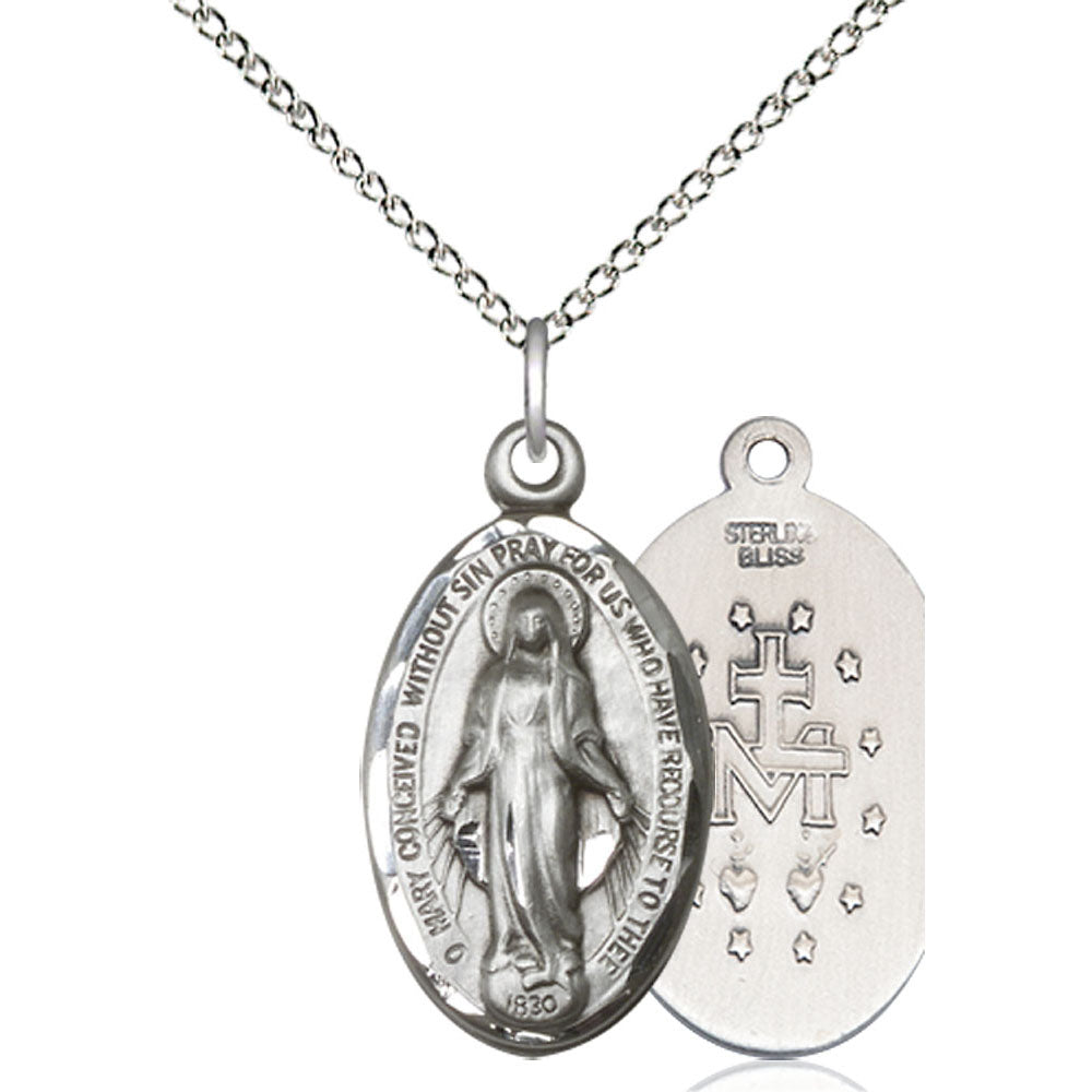 Sterling Silver Miraculous Pendant - 1615SS
