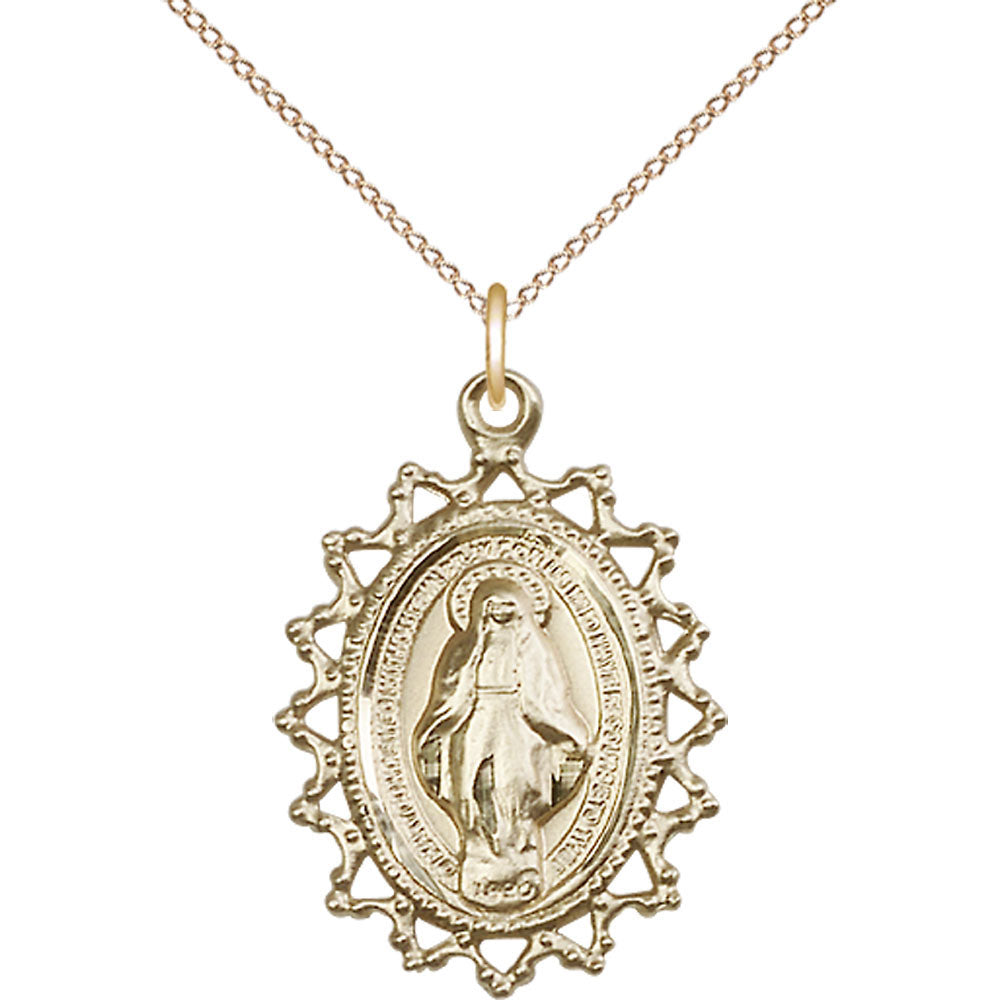 Gold Filled Miraculous Pendant - 1619MGF