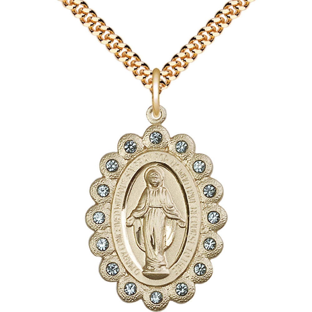 Gold Filled Miraculous Pendant - 2010AGF
