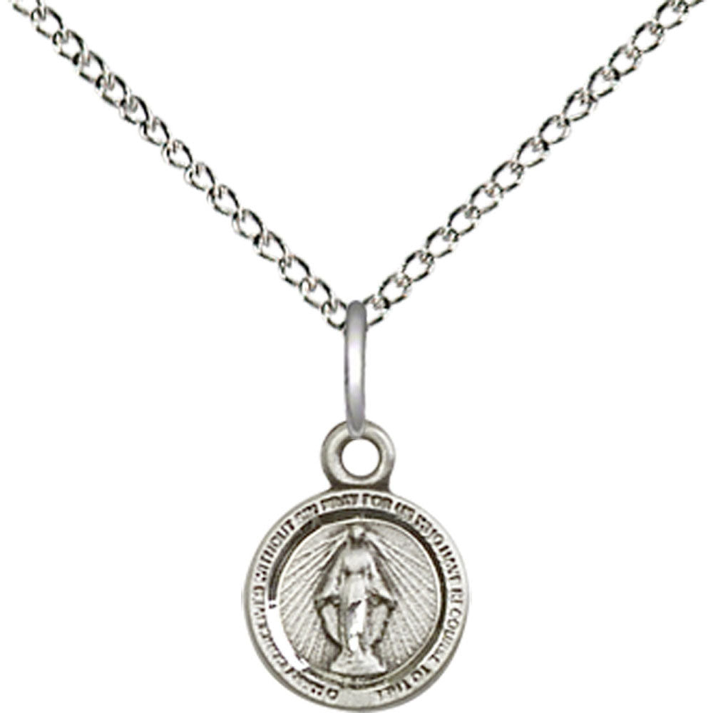 Sterling Silver Miraculous Pendant - 2342SS