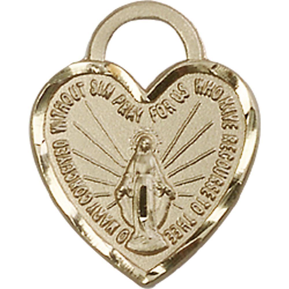 14kt Gold Miraculous Heart Pendant - 3201KT