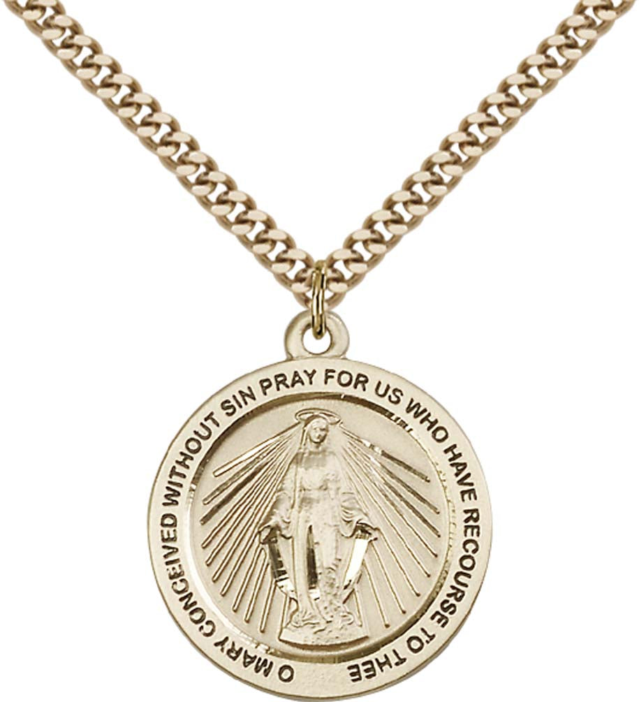 Gold Filled Miraculous Pendant - 4080GF