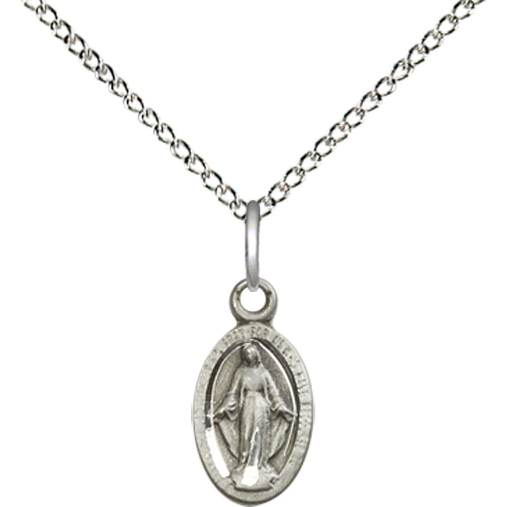 Sterling Silver Miraculous Pendant - 4121MSS