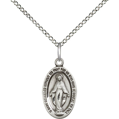 Sterling Silver Miraculous Pendant - 4122MSS