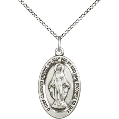 Sterling Silver Miraculous Pendant - 4123MSS