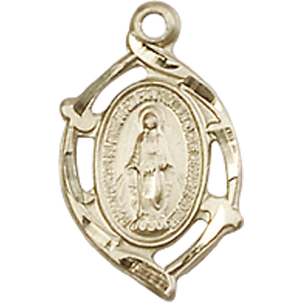 14kt Gold Miraculous Pendant - 4152MKT