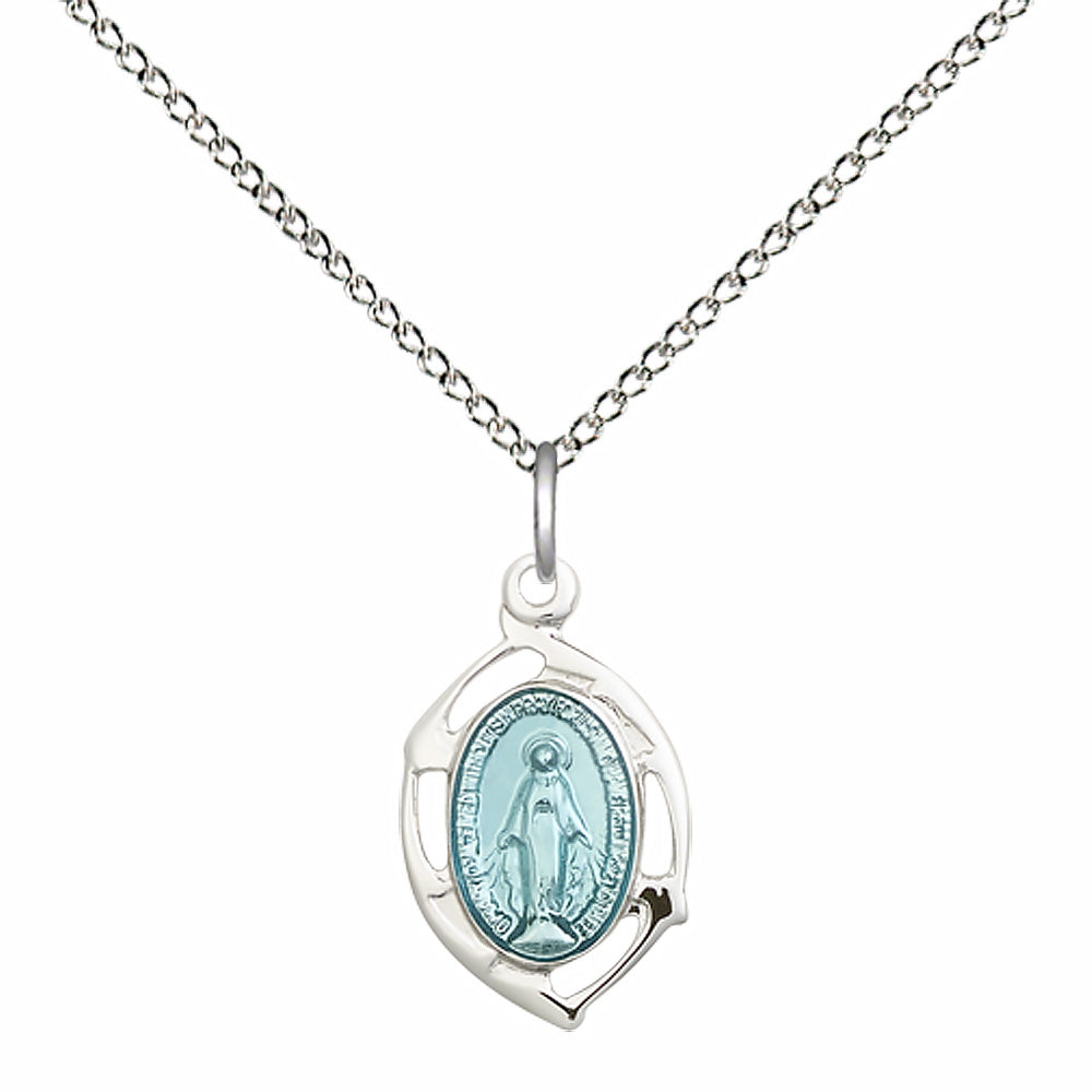 Sterling Silver Miraculous Pendant - 4258MSS