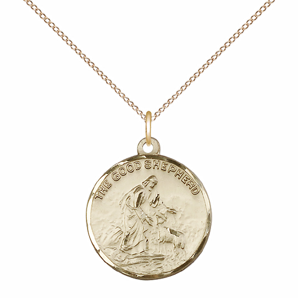 Gold Filled Good Shepherd Pendant - 4264GF