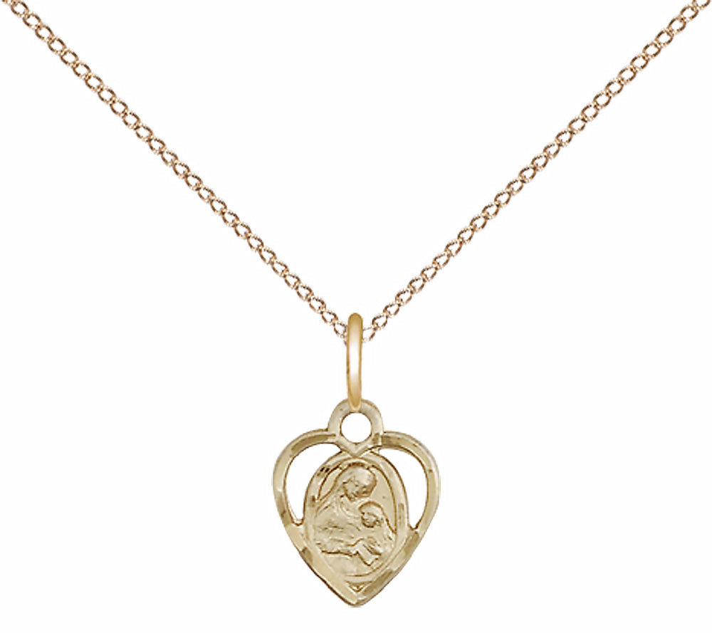 Gold Filled Saint Ann Pendant - 5405GF