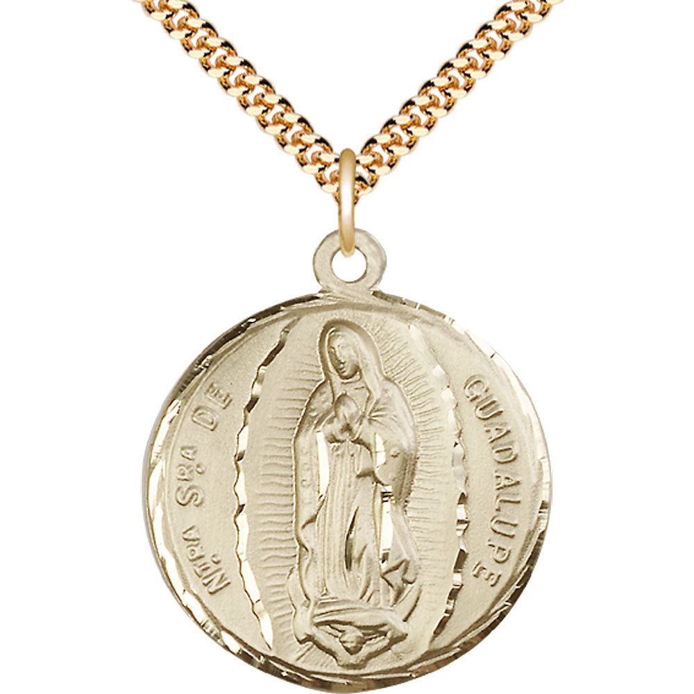 Gold Filled Our Lady of Guadalupe Pendant - 5429GF