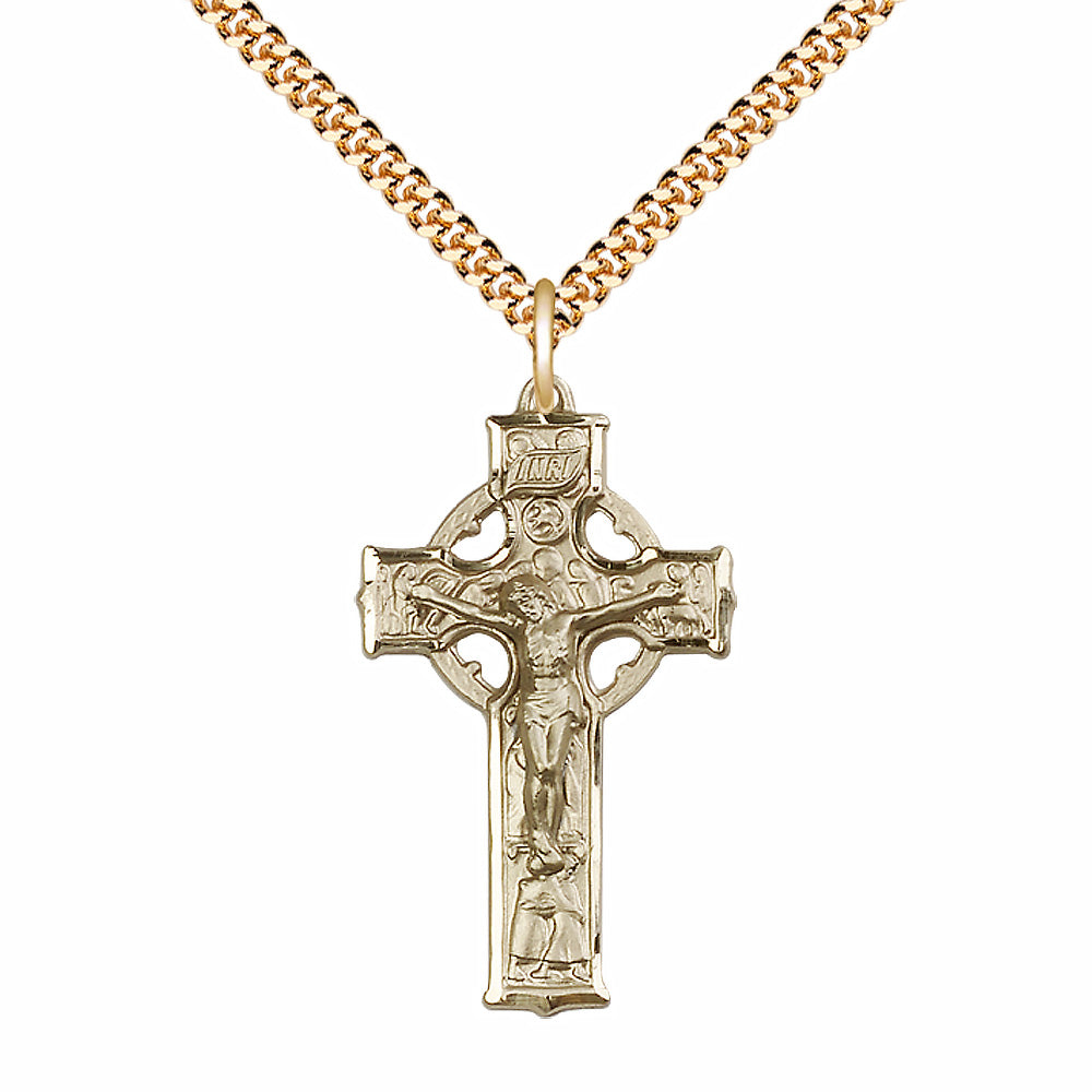 Gold Filled Celtic Crucifix Pendant - 5440GF
