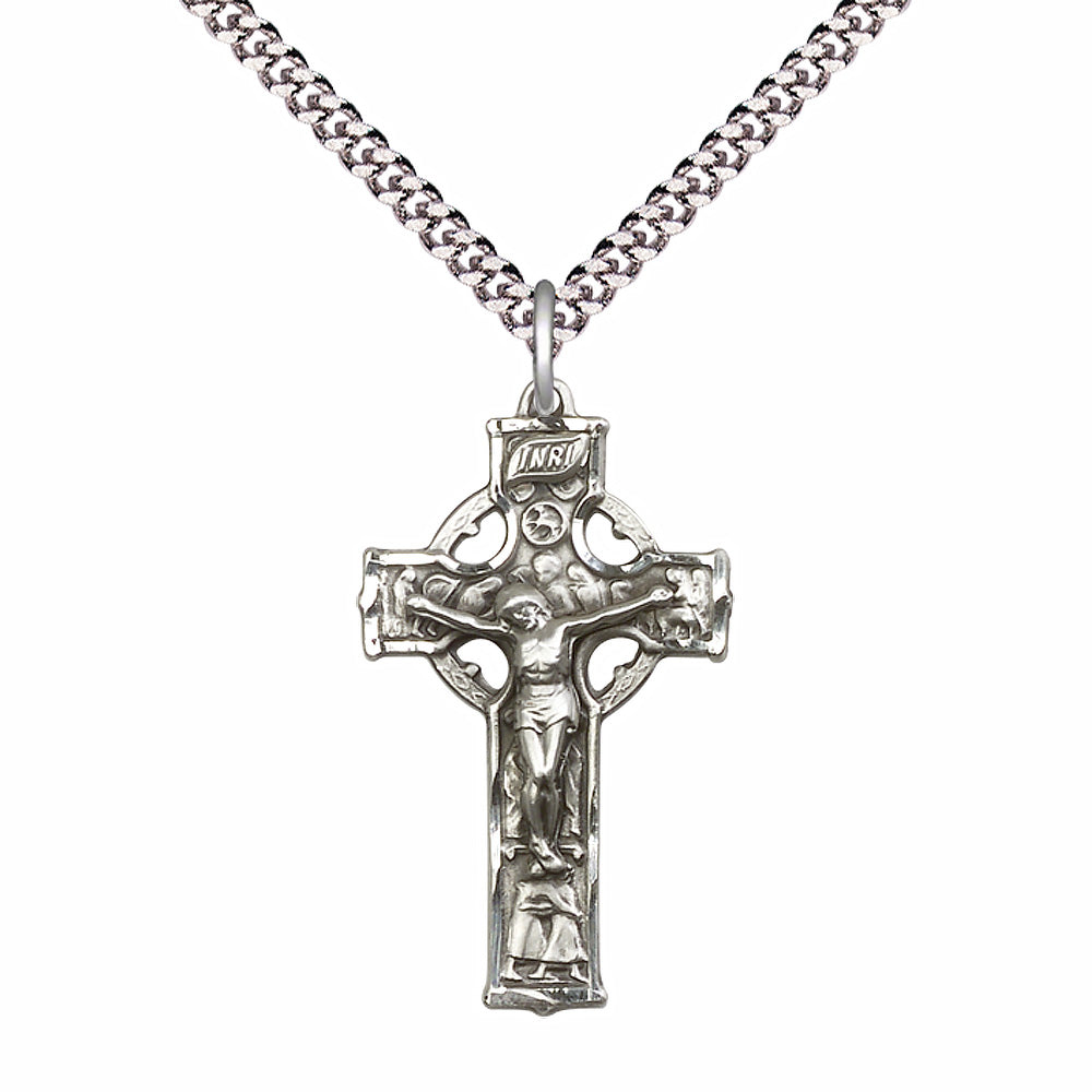 Sterling Silver Celtic Crucifix Pendant - 5440SS