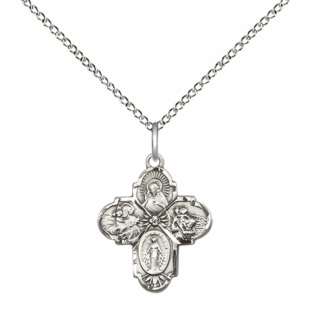 Sterling Silver 4-Way Pendant - 5449SS