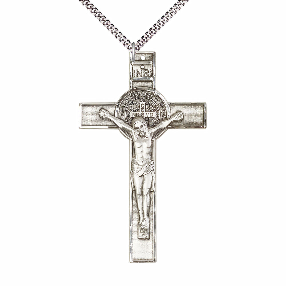 Sterling Silver Saint Benedict Pendant - 5638SS