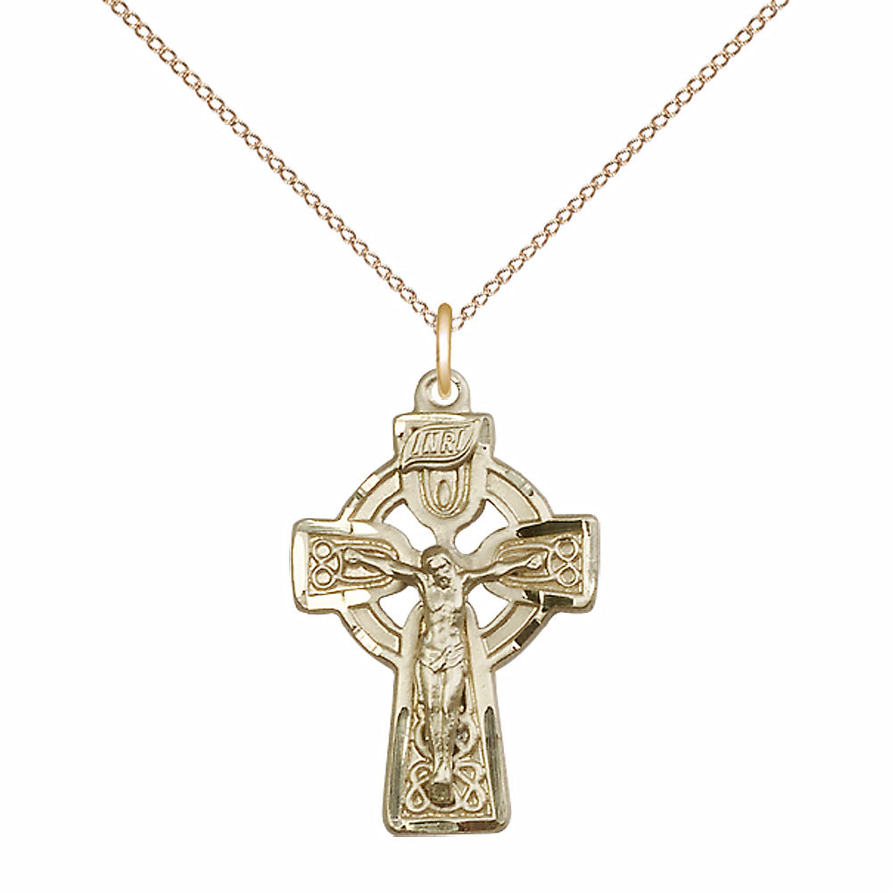 Gold Filled Celtic Crucifix Pendant - 5684GF