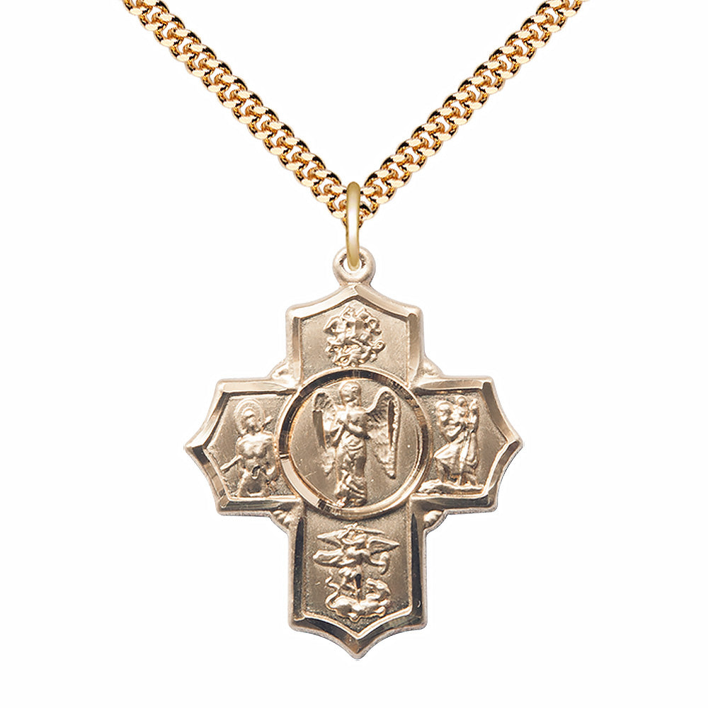 Gold Filled Warrior 5-Way Pendant - 5729GF