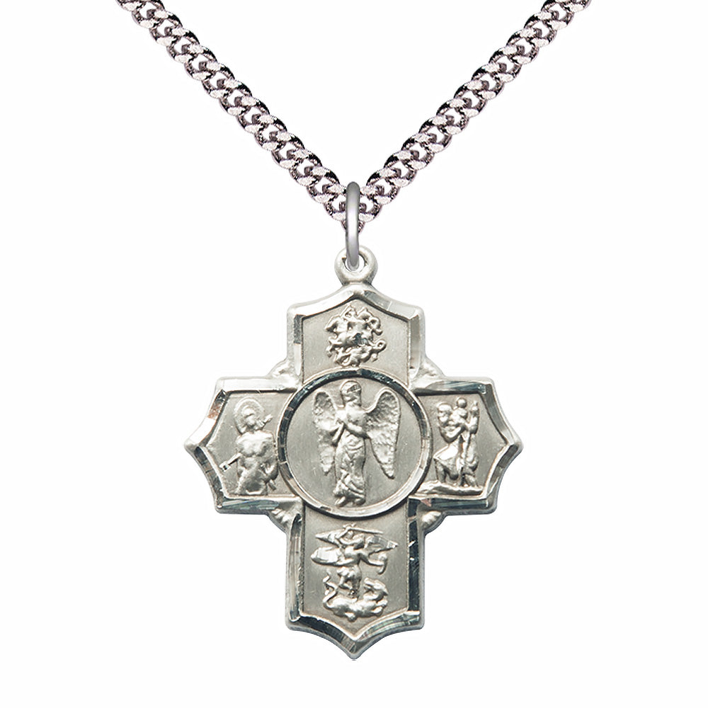 Sterling Silver Warrior 5-Way Pendant - 5729SS