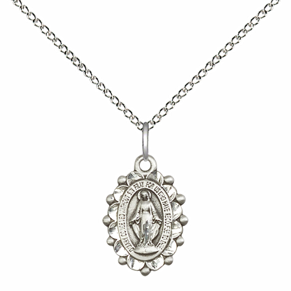 Sterling Silver Miraculous Pendant - 6040SS