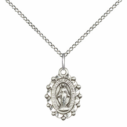 Sterling Silver Miraculous Pendant - 6040SS