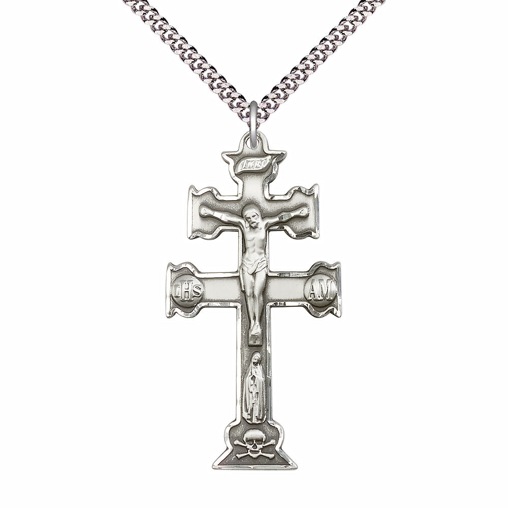 Sterling Silver Caravaca Crucifix Pendant - 6085SS