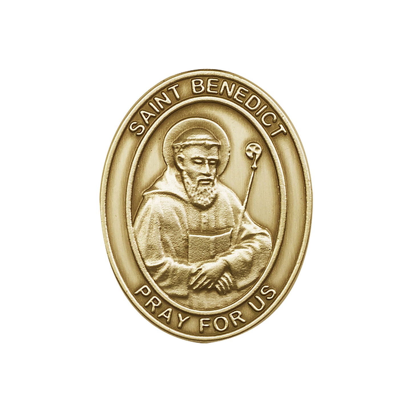 Antique Gold St. Benedict Visor Clip - 6708VG
