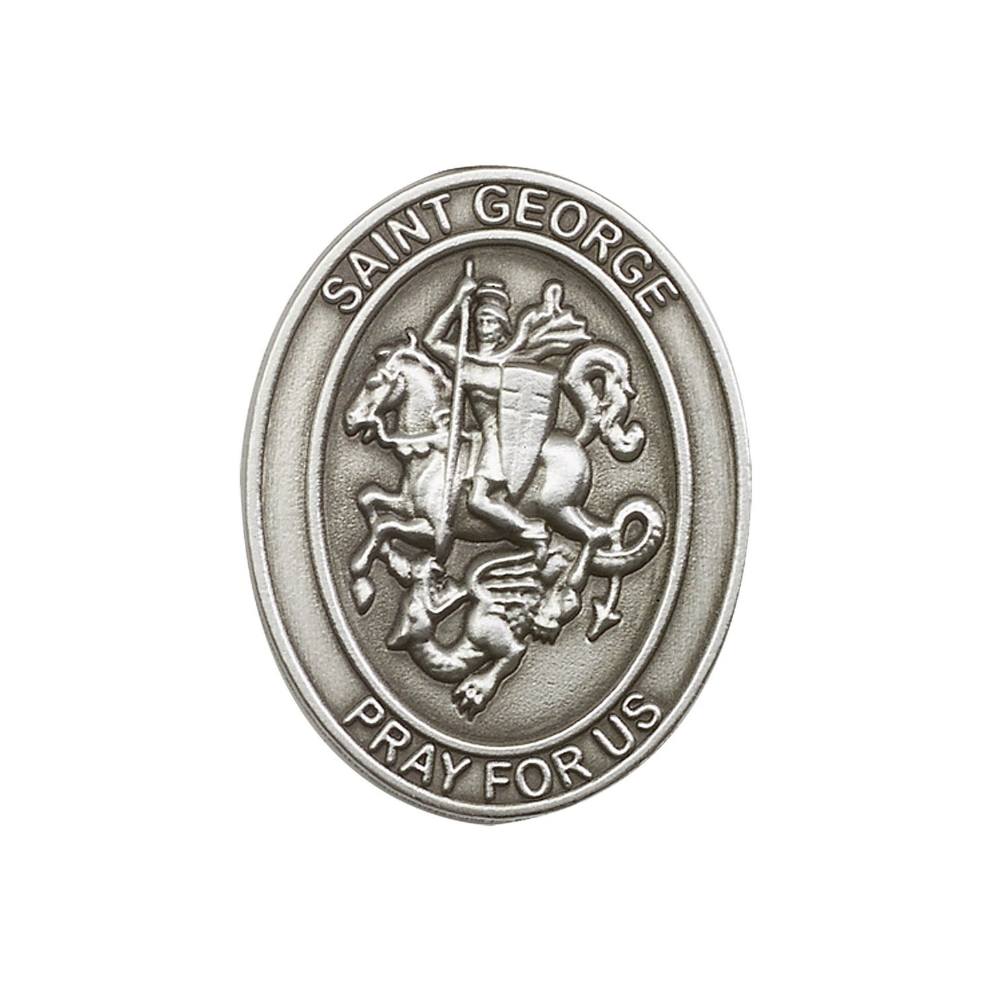 Antique Silver St. George Visor Clip - 6740V