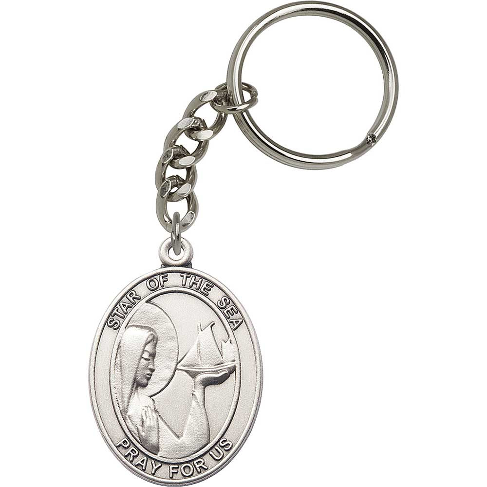 Silver Oxide O/L Star of the Sea Keychain - 6801