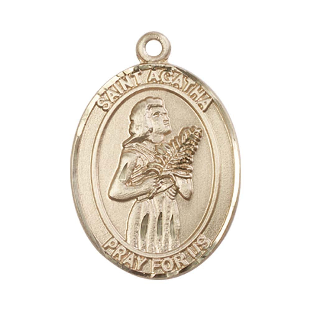 14kt Gold St. Agatha Medal - Large