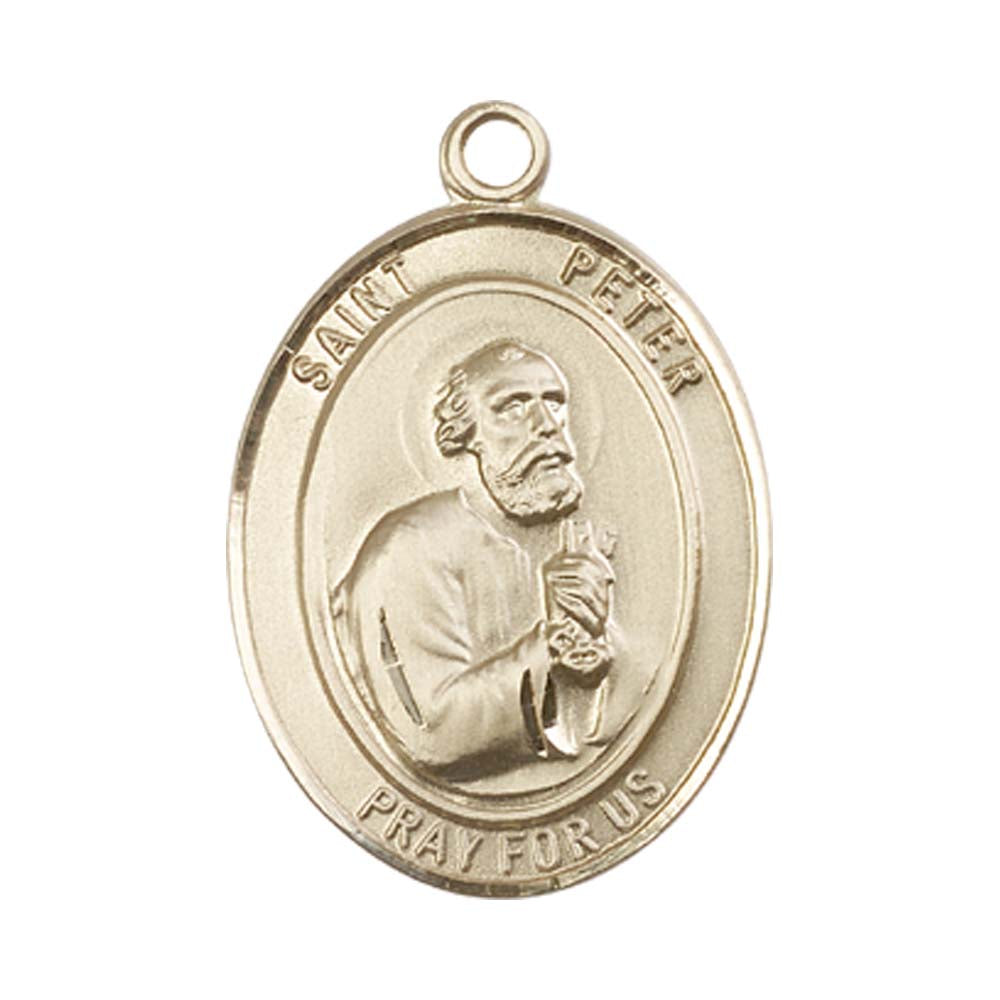 14kt Gold St. Peter the Apostle Medal - Large – Crosses & Medals