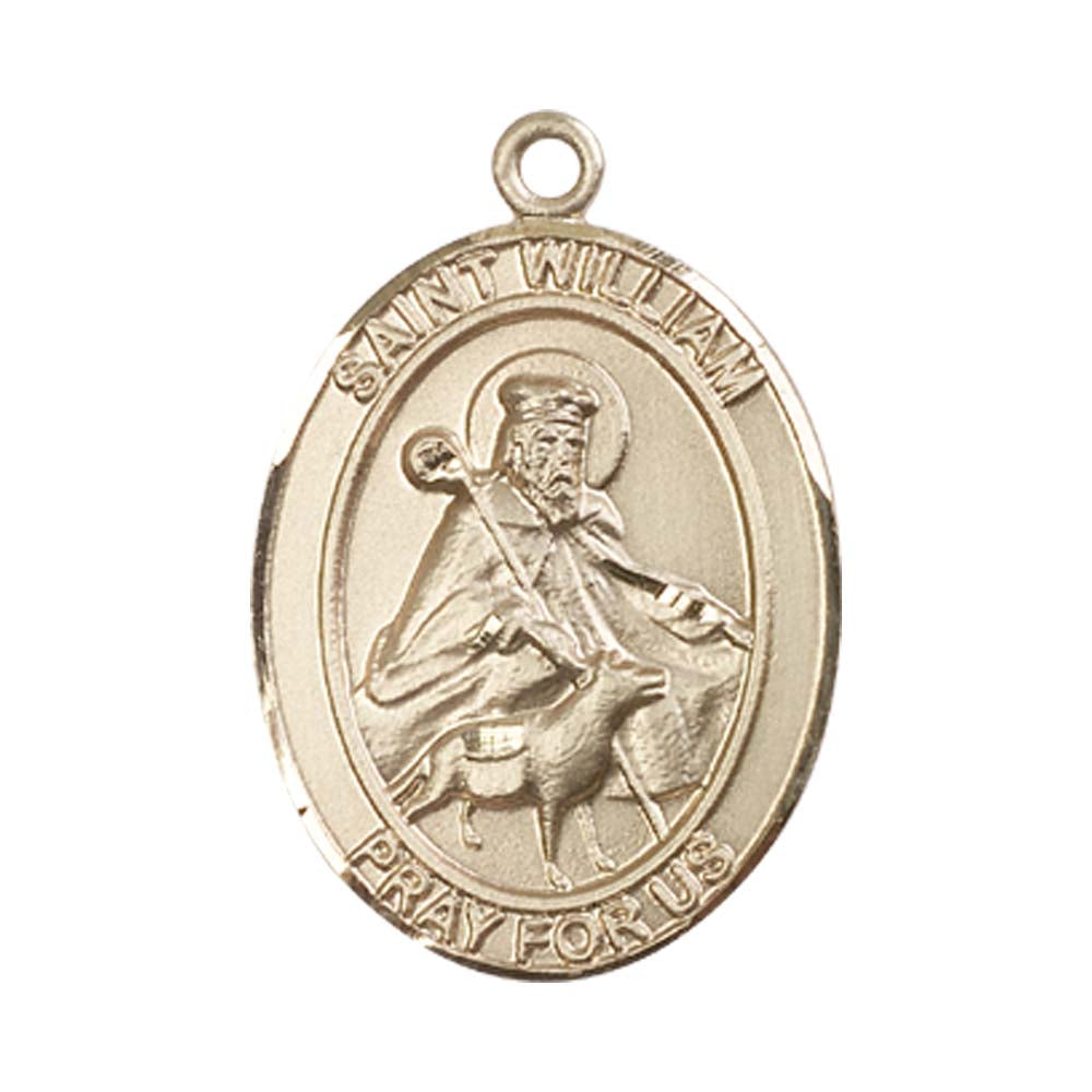 14kt Gold St. William of Rochester Medal - Large