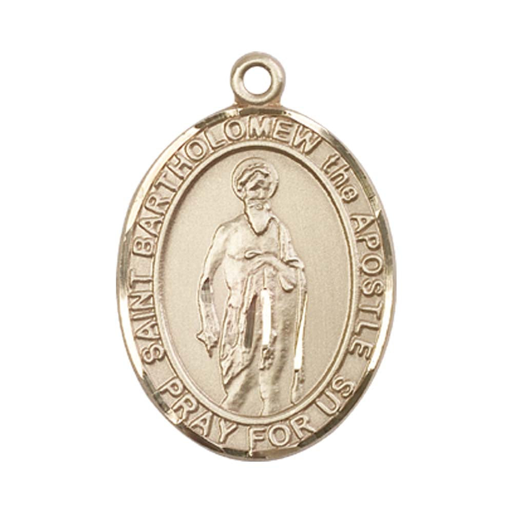 14kt Gold St. Bartholomew the Apostle Medal - Large – Crosses & Medals