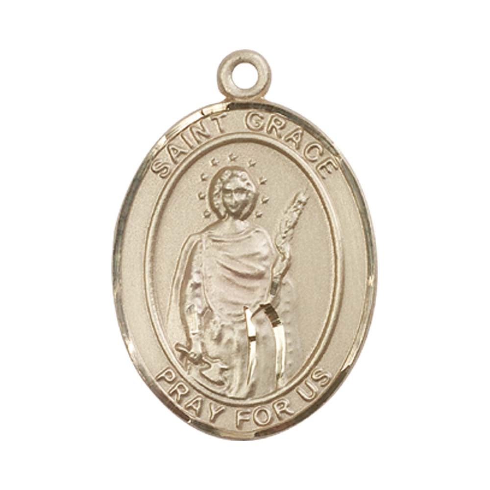 14kt Gold St. Grace Medal - Large