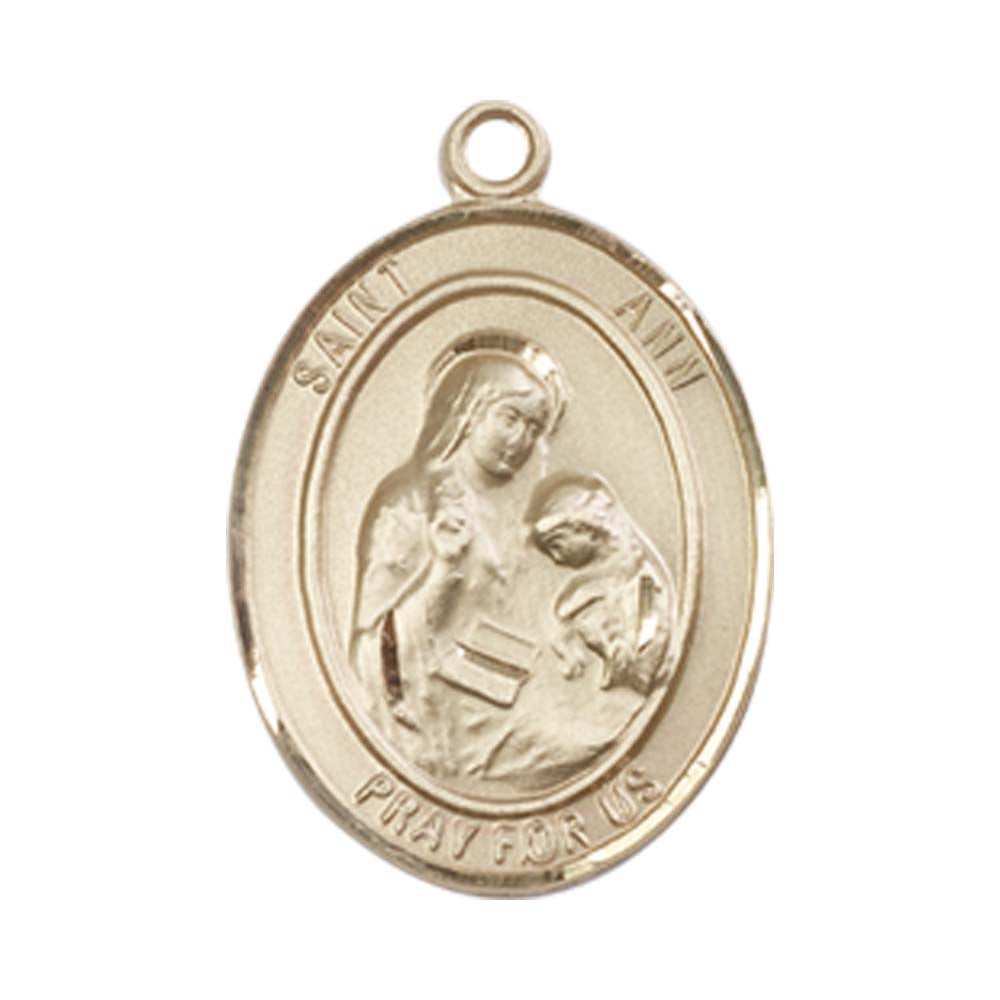14kt Gold St. Ann Medal - Medium – Crosses & Medals